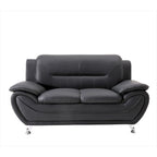 Sanuel 61.3  Faux Leather Pillow Top Arm Loveseat - N/A