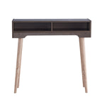 Espresso / Black / Walnut / Weathered White / Weathered Walnut Mid-Century Console Table with 2 Shelves & Flared Legs
