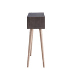 Espresso / Black / Walnut / Weathered White / Weathered Walnut Mid-Century Console Table with 2 Shelves & Flared Legs