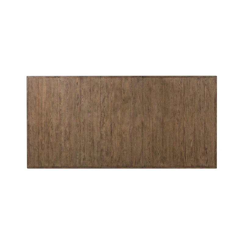 Black Chalkboard Rubberwood Rectangular Dining Table with Butcher Block Top & Removable Leaf – 6 Person