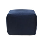 Blue Cotton Pleated Pouf Ottoman – 1 Person