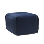 Blue Cotton Pleated Pouf Ottoman – 1 Person