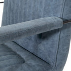 White / Sand / Navy / Black / Charcoal Faux Leather Accent Chair with Sled Base & Padded Arms – 1 Person