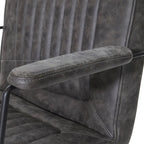 White / Sand / Navy / Black / Charcoal Faux Leather Accent Chair with Sled Base & Padded Arms – 1 Person