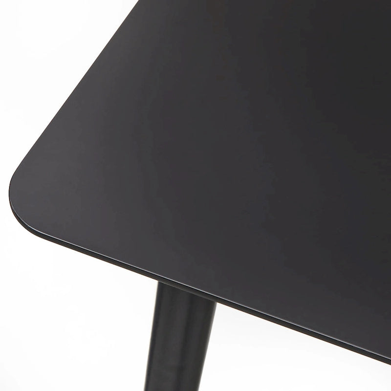 Walnut / Grey / Black Mid-Century Rectangular Dining Table with Tapered Legs – 6 Person
