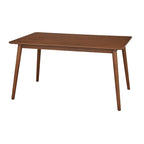 Walnut / Grey / Black Mid-Century Rectangular Dining Table with Tapered Legs – 6 Person