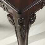 Grey / Cherry Traditional Ornate Resin End Table with Claw Feet