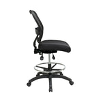 Black Mesh Drafting Chair with Adjustable Footring – 1 Person