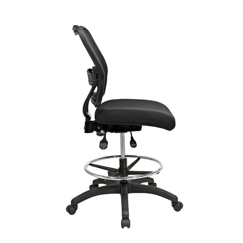 Black Mesh Drafting Chair with Adjustable Footring – 1 Person