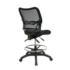 Black Mesh Drafting Chair with Adjustable Footring – 1 Person