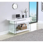 White Rotating L-Shape Home Office Desk – 1 Person
