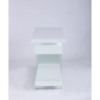White Rotating L-Shape Home Office Desk – 1 Person