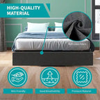 Linen Upholstered Platform Bed with Storage Drawers – Beige / Light Grey / Dark Grey – Full / Queen / King