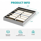 Linen Upholstered Platform Bed with Storage Drawers – Beige / Light Grey / Dark Grey – Full / Queen / King
