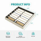 Linen Upholstered Platform Bed with Storage Drawers – Beige / Light Grey / Dark Grey – Full / Queen / King