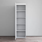 Gray / Black / White Glass-Front Wardrobe Armoire with Matte Body