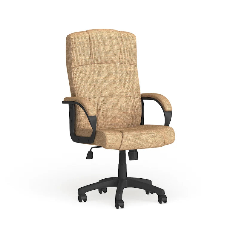 High-Back Fabric Swivel Office Chair – Beige / Gray / Navy Blue / Burgundy – 1 Person
