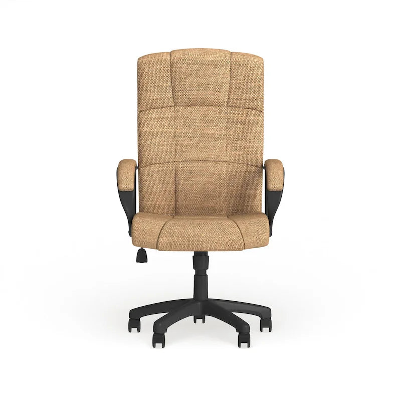 High-Back Fabric Swivel Office Chair – Beige / Gray / Navy Blue / Burgundy – 1 Person