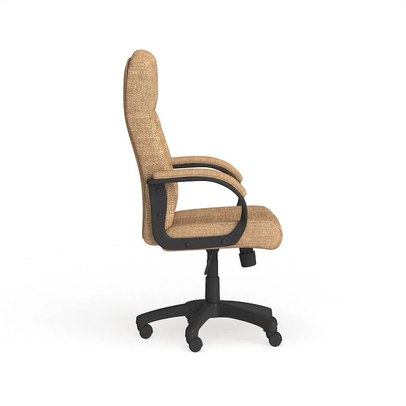 High-Back Fabric Swivel Office Chair – Beige / Gray / Navy Blue / Burgundy – 1 Person
