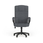 High-Back Fabric Swivel Office Chair – Beige / Gray / Navy Blue / Burgundy – 1 Person
