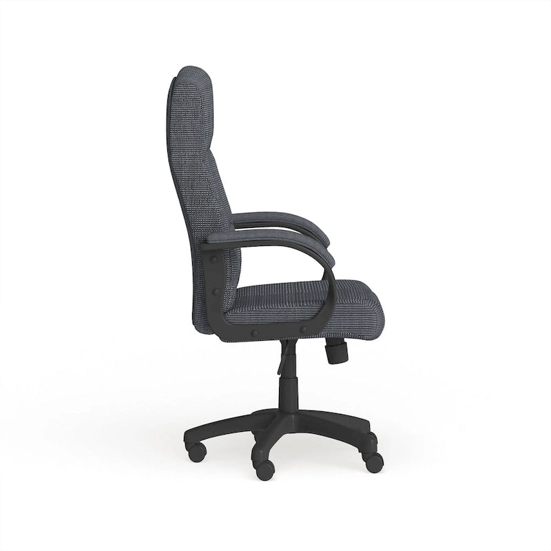 High-Back Fabric Swivel Office Chair – Beige / Gray / Navy Blue / Burgundy – 1 Person