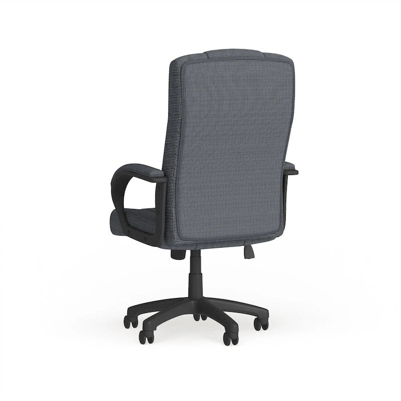 High-Back Fabric Swivel Office Chair – Beige / Gray / Navy Blue / Burgundy – 1 Person