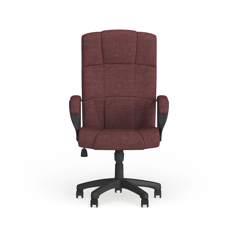 High-Back Fabric Swivel Office Chair – Beige / Gray / Navy Blue / Burgundy – 1 Person