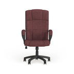 High-Back Fabric Swivel Office Chair – Beige / Gray / Navy Blue / Burgundy – 1 Person