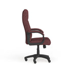 High-Back Fabric Swivel Office Chair – Beige / Gray / Navy Blue / Burgundy – 1 Person