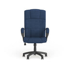 High-Back Fabric Swivel Office Chair – Beige / Gray / Navy Blue / Burgundy – 1 Person