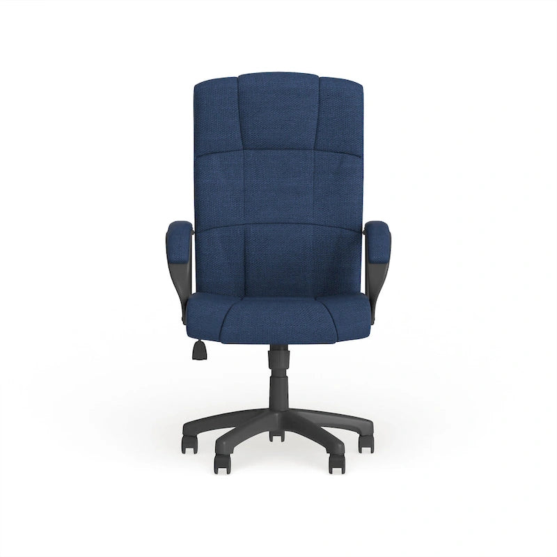 High-Back Fabric Swivel Office Chair – Beige / Gray / Navy Blue / Burgundy – 1 Person