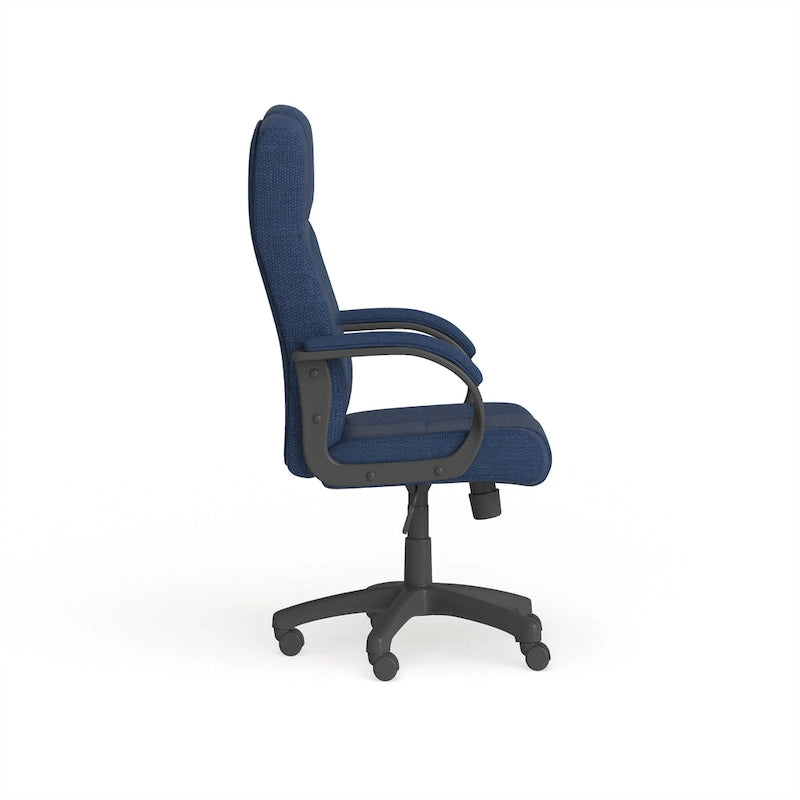 High-Back Fabric Swivel Office Chair – Beige / Gray / Navy Blue / Burgundy – 1 Person