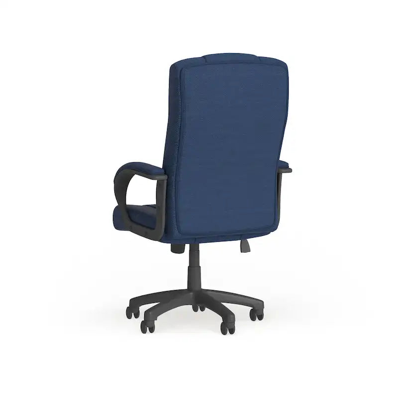 High-Back Fabric Swivel Office Chair – Beige / Gray / Navy Blue / Burgundy – 1 Person