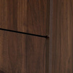 Graceland Mid-Century Modern Transitional Walnut Brown Finished Wood 2-Drawer Nightstand