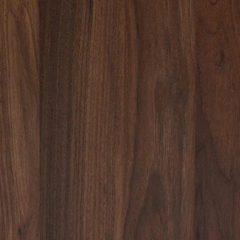 Walnut Brown & Gold Mid-Century 2-Drawer Nightstand with Angled Legs – 1 Person