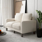 Beige Fabric Loveseat & Sofa Set with Under-Seat Storage – 2+3 Person