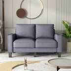 Beige Fabric Loveseat & Sofa Set with Under-Seat Storage – 2+3 Person