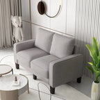 Beige Fabric Loveseat & Sofa Set with Under-Seat Storage – 2+3 Person