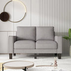 Beige Fabric Loveseat & Sofa Set with Under-Seat Storage – 2+3 Person