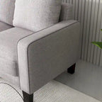 Beige Fabric Loveseat & Sofa Set with Under-Seat Storage – 2+3 Person