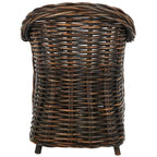 Natural Rattan Club Chair with Rolled Arms – 1 Person