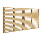 Charcoal / Walnut / Oak Wood Grain Wall-Mount King Headboard with Slatted Panel Detail – 2 Person