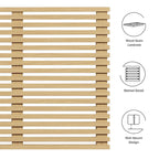 Charcoal / Walnut / Oak Wood Grain Wall-Mount King Headboard with Slatted Panel Detail – 2 Person