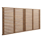 Charcoal / Walnut / Oak Wood Grain Wall-Mount King Headboard with Slatted Panel Detail – 2 Person
