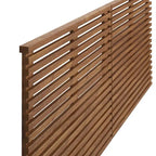 Charcoal / Walnut / Oak Wood Grain Wall-Mount King Headboard with Slatted Panel Detail – 2 Person