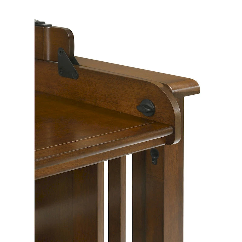 Black Walnut Twin Murphy Desk Bed with USB & AC Outlets – 1 Person