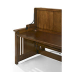 Black Walnut Twin Murphy Desk Bed with USB & AC Outlets – 1 Person