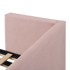 Pink / Beige / Gray Velvet Twin Daybed with Pop-Up Trundle – 1-2 Person