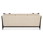 Cream Top Grain Leather Sofa with Wood Frame & 2 Pillows – 3 Person