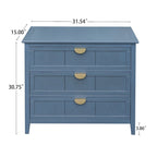 Blue 3-Drawer Storage Cabinet